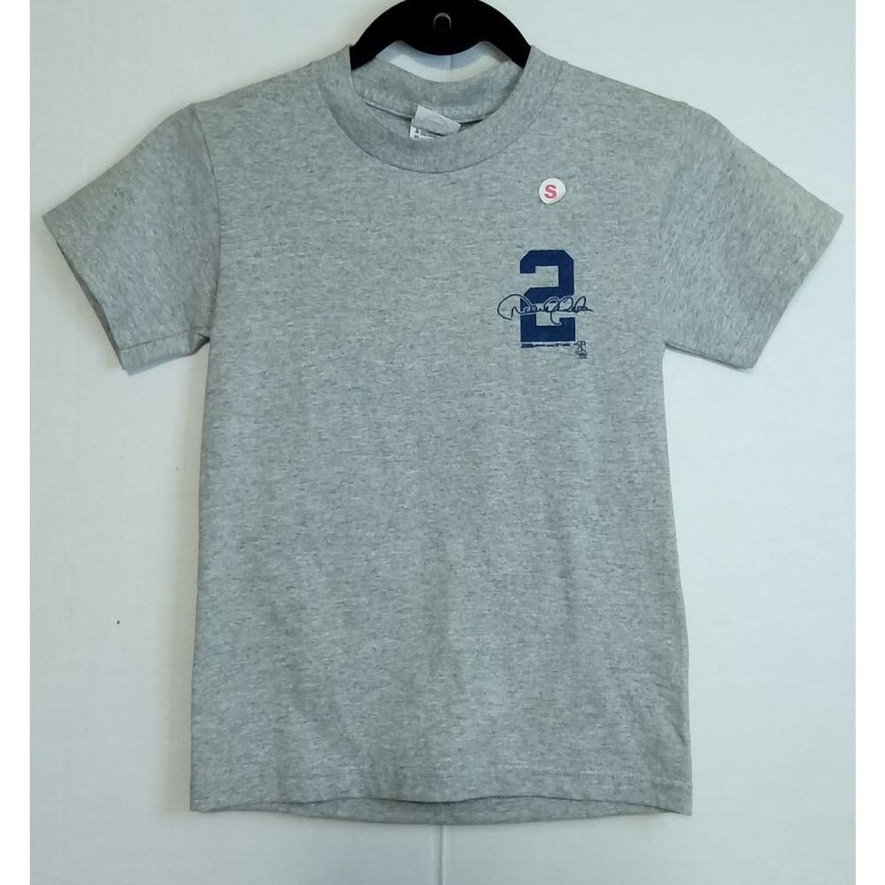 Vintage 2005 NY Yankees #2 Jeter Gray Tee Kids Small